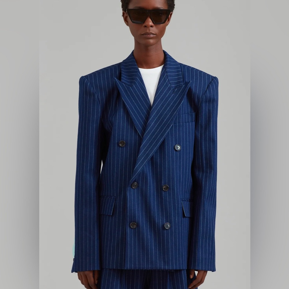The Frankie Shop Fargo Denim Blazer - Size M